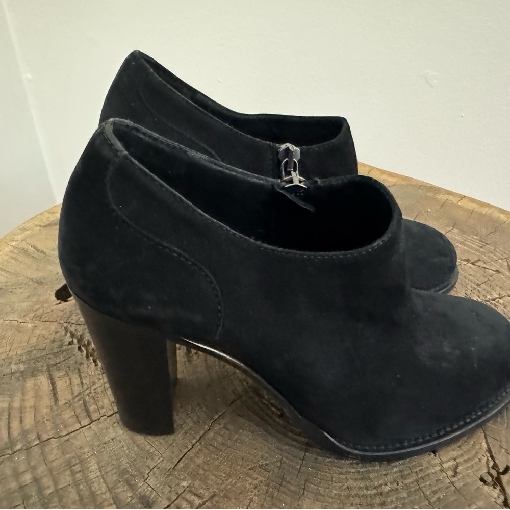 Church's Black Heeled Boots with Suede Finish